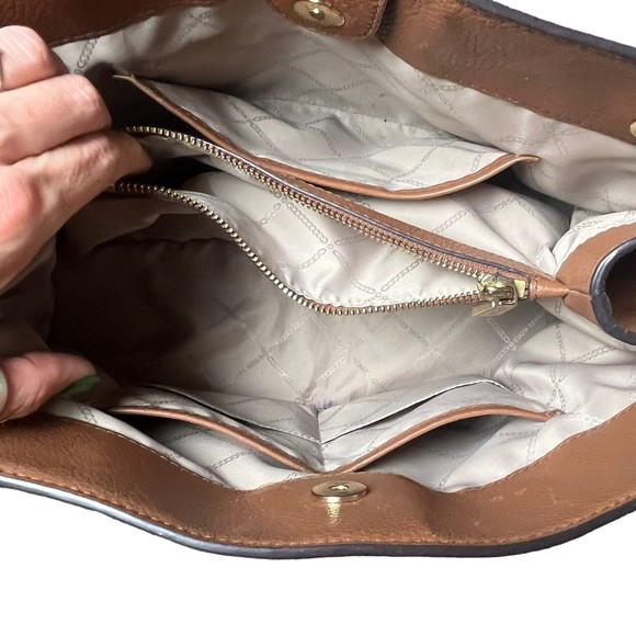 MICHAEL KORS Jet Set Chain Legacy Brown LG Shoulder Handbag Convertible Strap - Picture 14 of 15